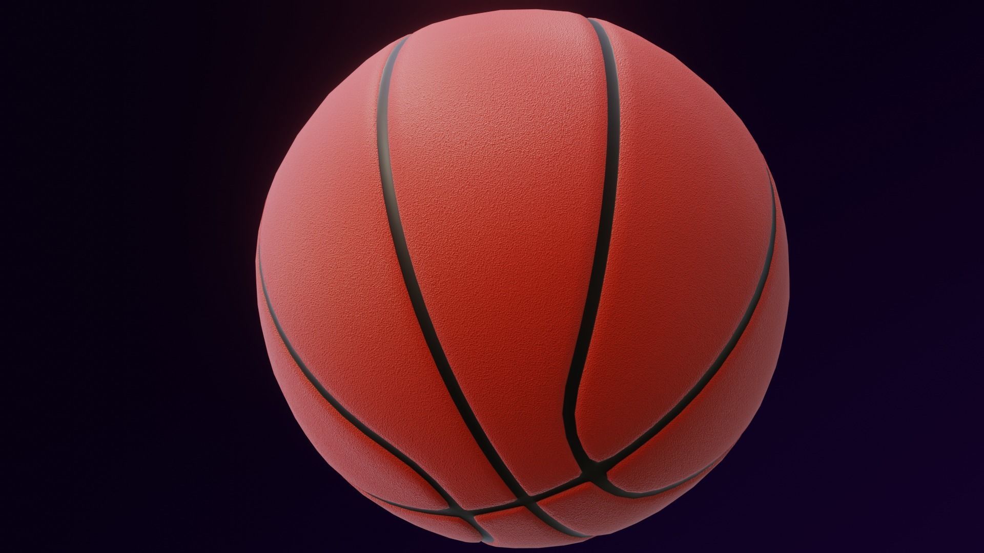 basketball ball Low-poly 3D model_1