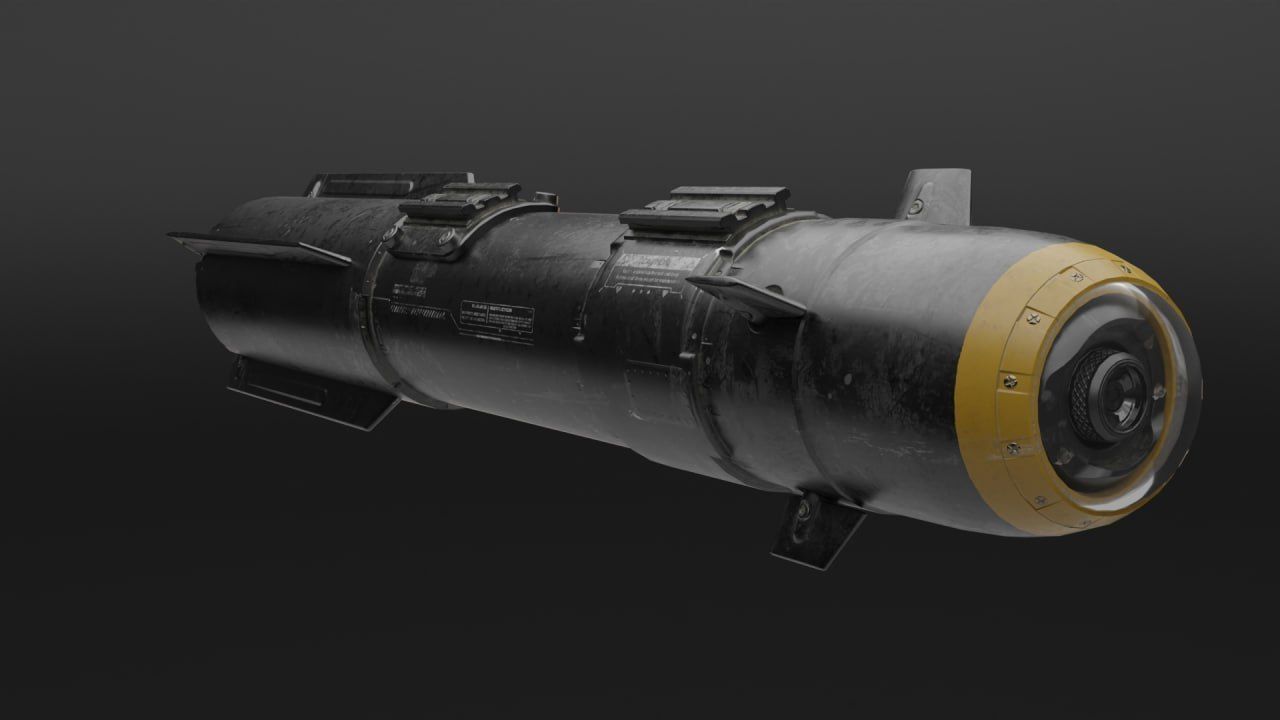 rocket nuclear missile Free low-poly 3D model_3