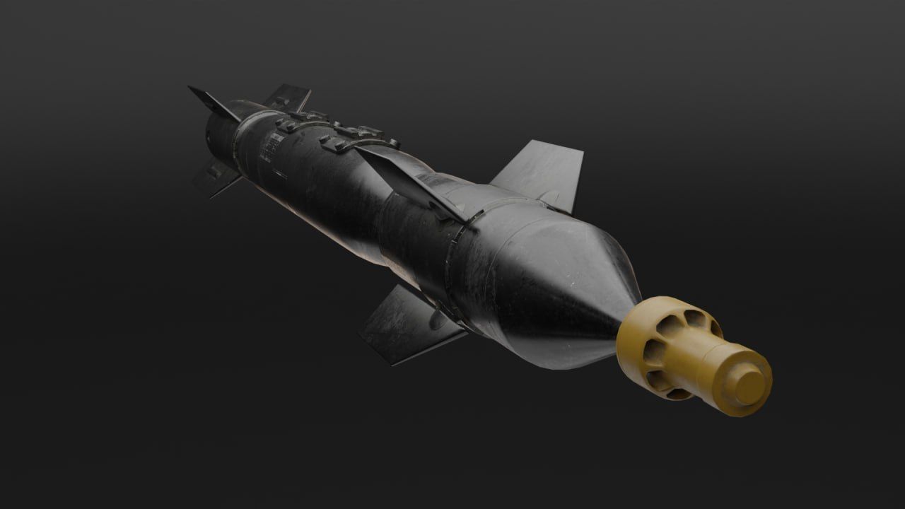 rocket nuclear missile Free low-poly 3D model_10