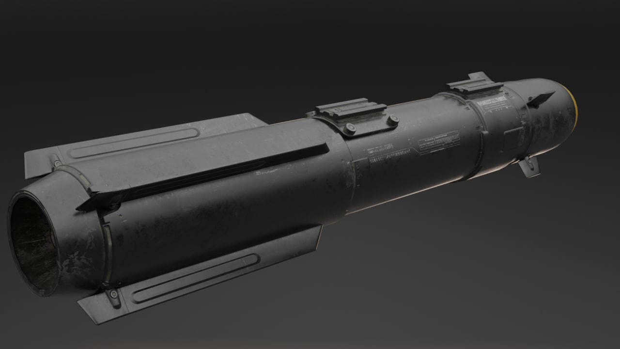 rocket nuclear missile Free low-poly 3D model_5