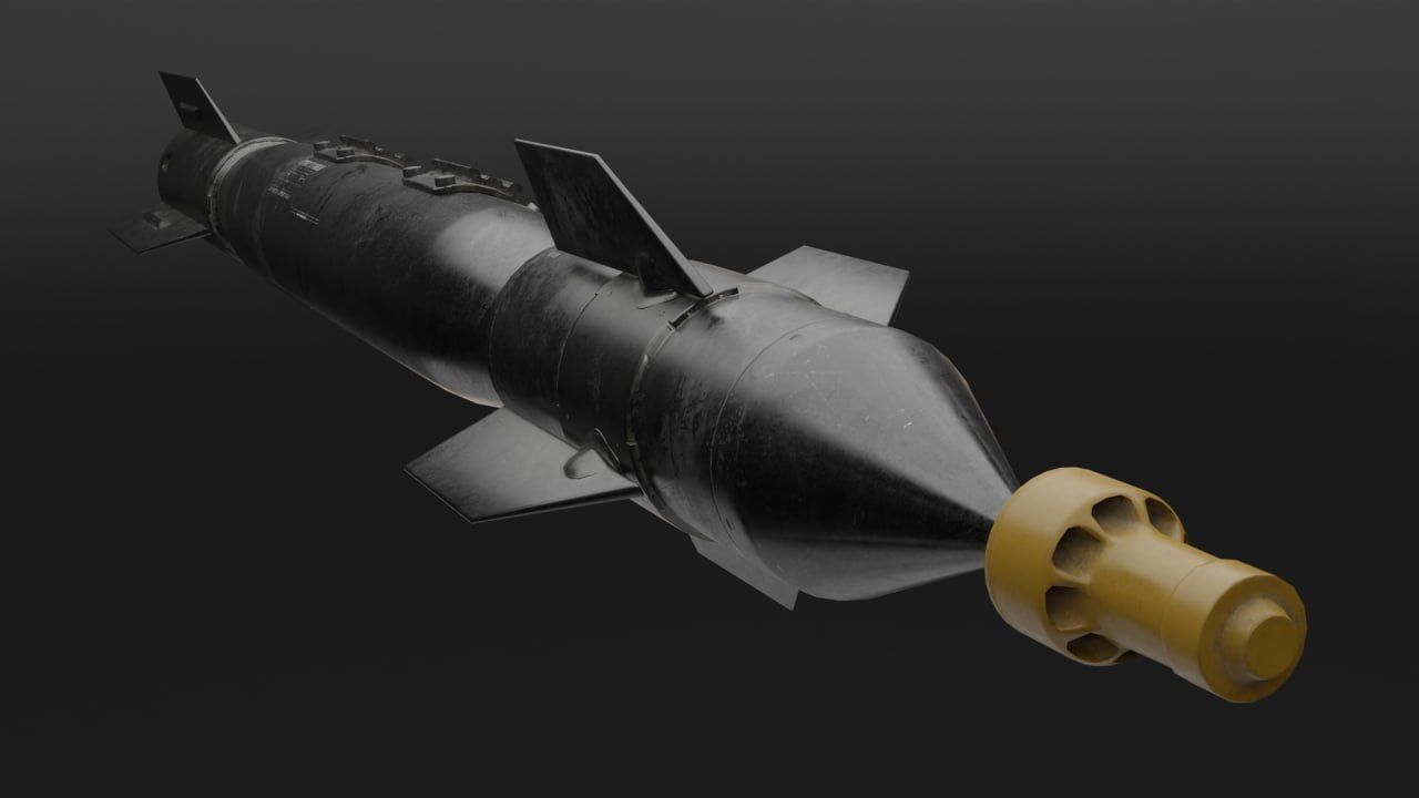 rocket nuclear missile Free low-poly 3D model_8