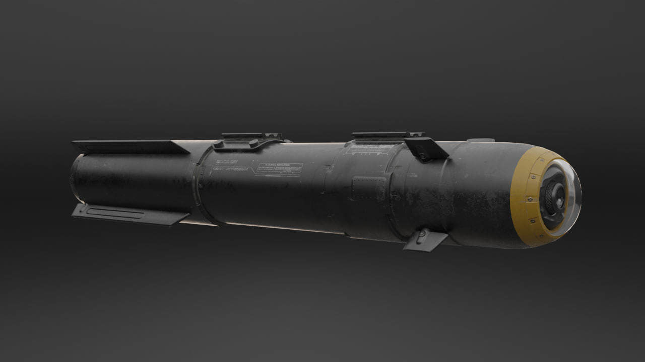 rocket nuclear missile Free low-poly 3D model_4