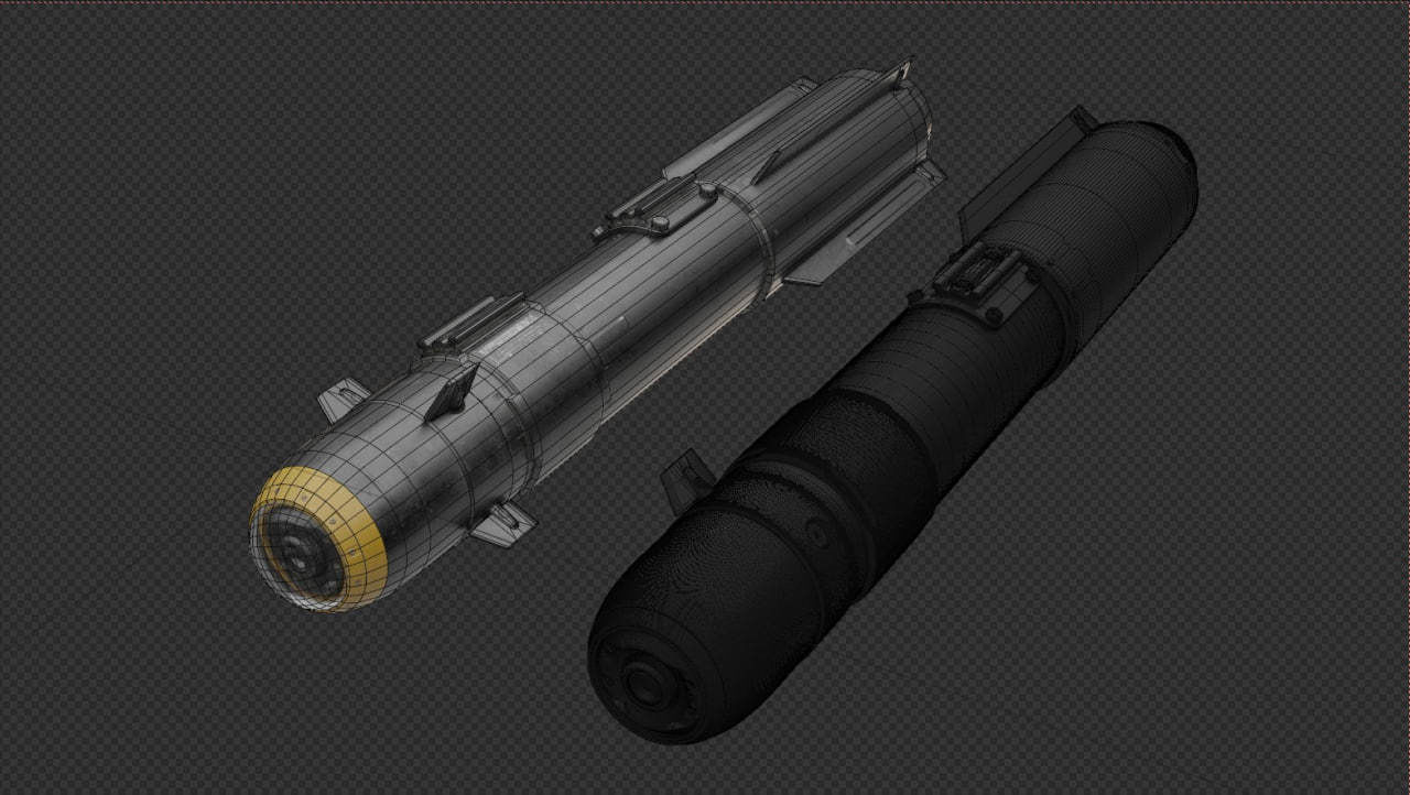 rocket nuclear missile Free low-poly 3D model_14
