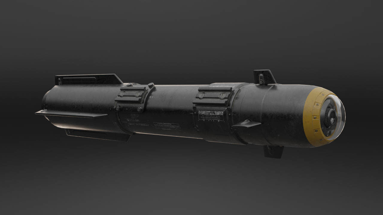 rocket nuclear missile Free low-poly 3D model_7