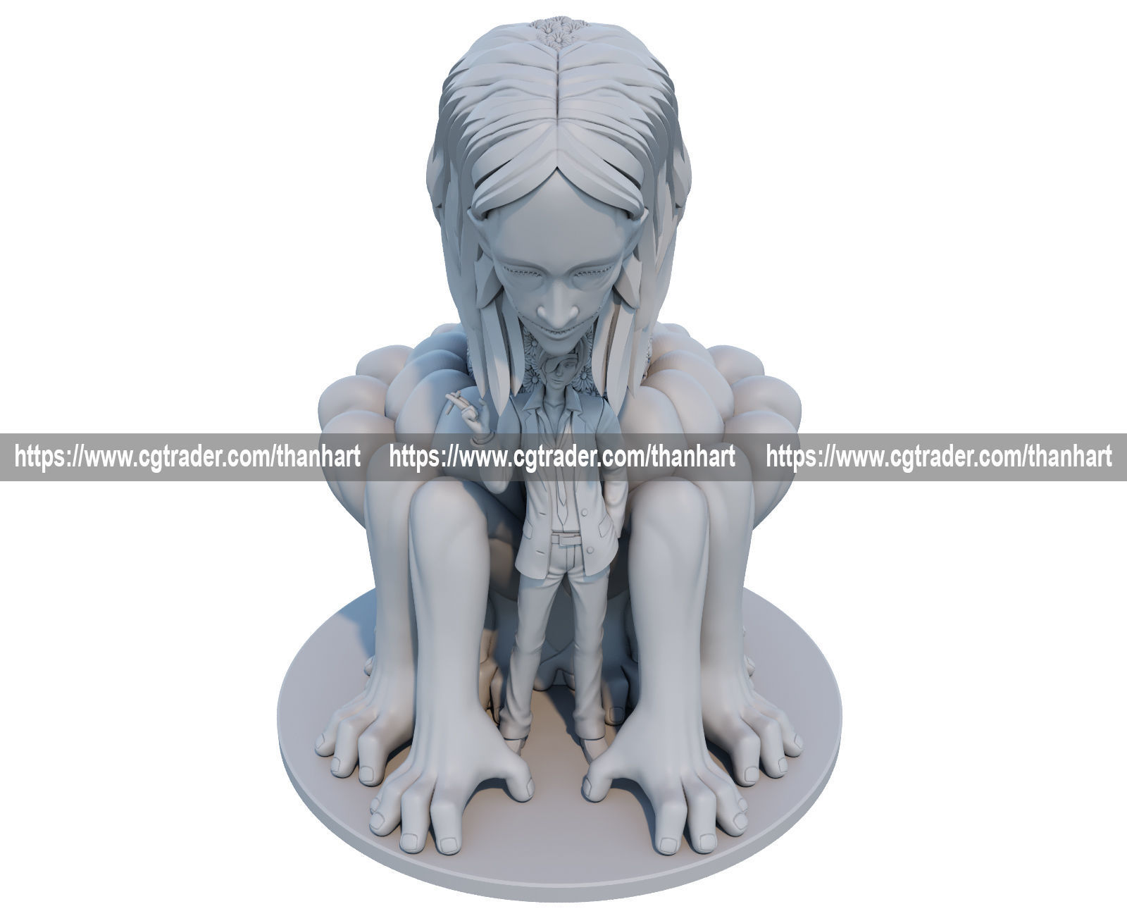 himeno and ghost devil 3d print model from chainsawman 3D print model_2