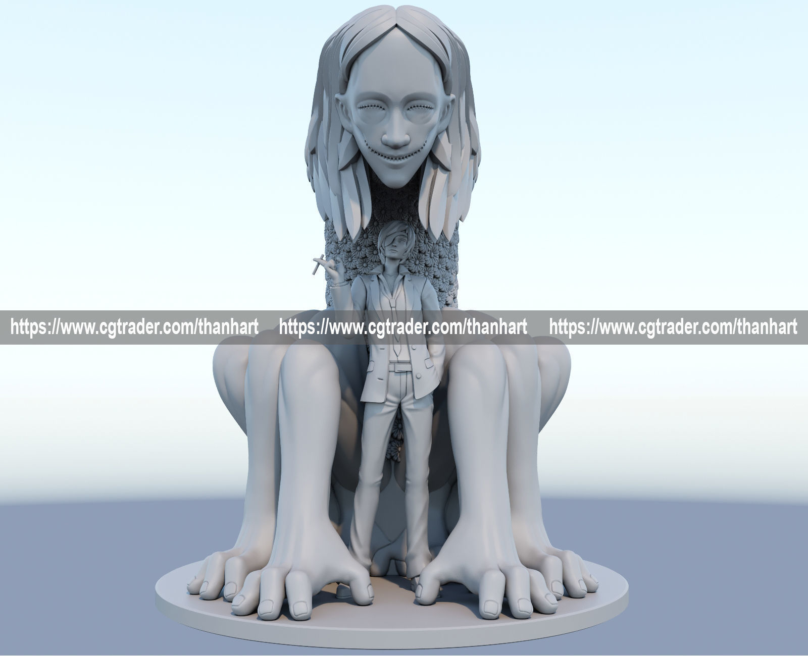 himeno and ghost devil 3d print model from chainsawman 3D print model_1