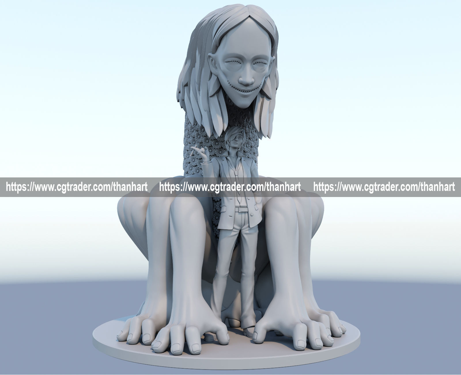 himeno and ghost devil 3d print model from chainsawman 3D print model_11