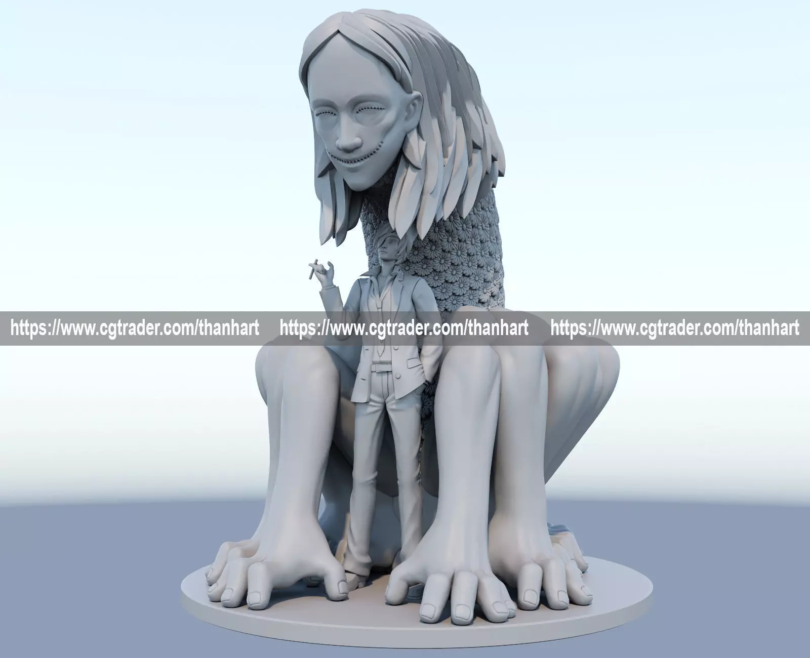 himeno and ghost devil 3d print model from chainsawman 3D print model_0