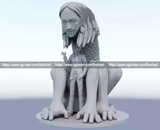 himeno and ghost devil 3d print model from chainsawman