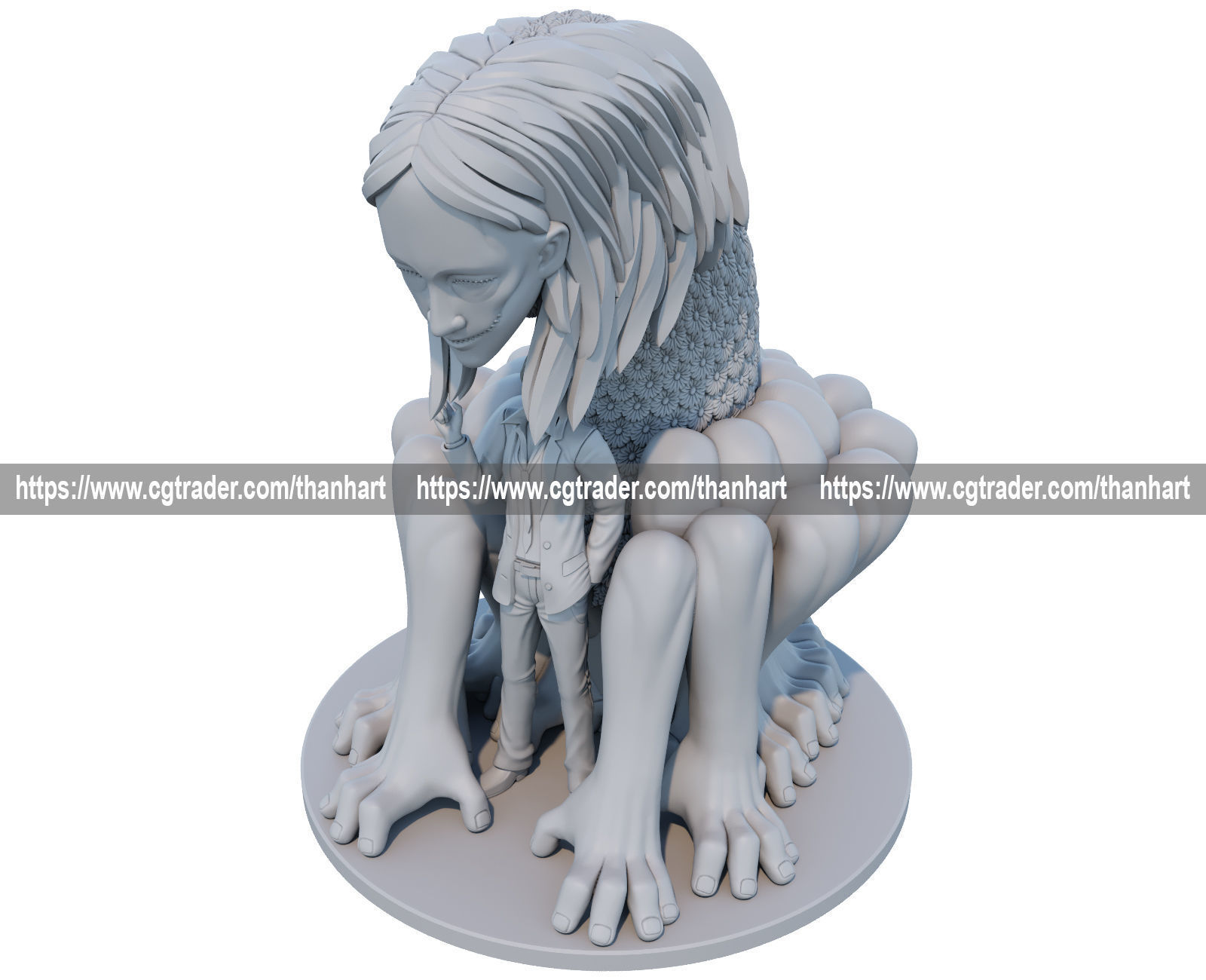 himeno and ghost devil 3d print model from chainsawman 3D print model_3