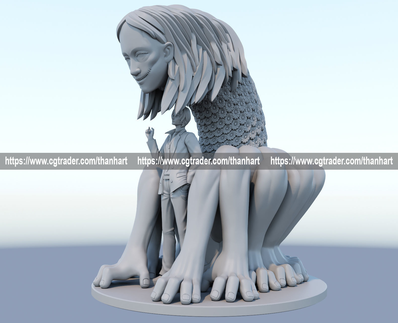 himeno and ghost devil 3d print model from chainsawman 3D print model_5