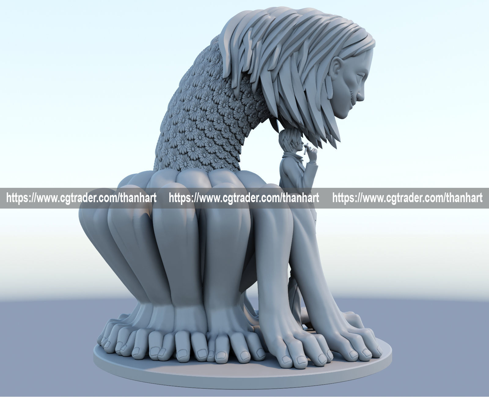 himeno and ghost devil 3d print model from chainsawman 3D print model_8