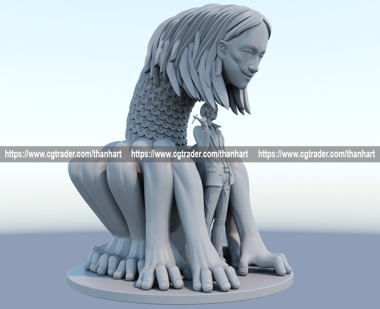 himeno and ghost devil 3d print model from chainsawman 3D print model_9