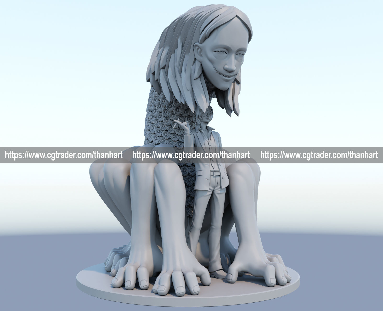 himeno and ghost devil 3d print model from chainsawman 3D print model_10