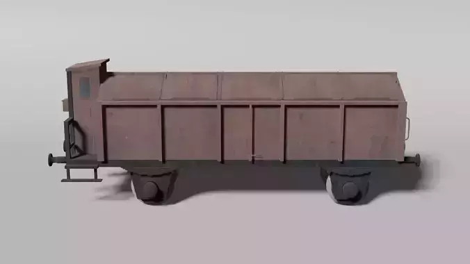 Old German lidded railcar