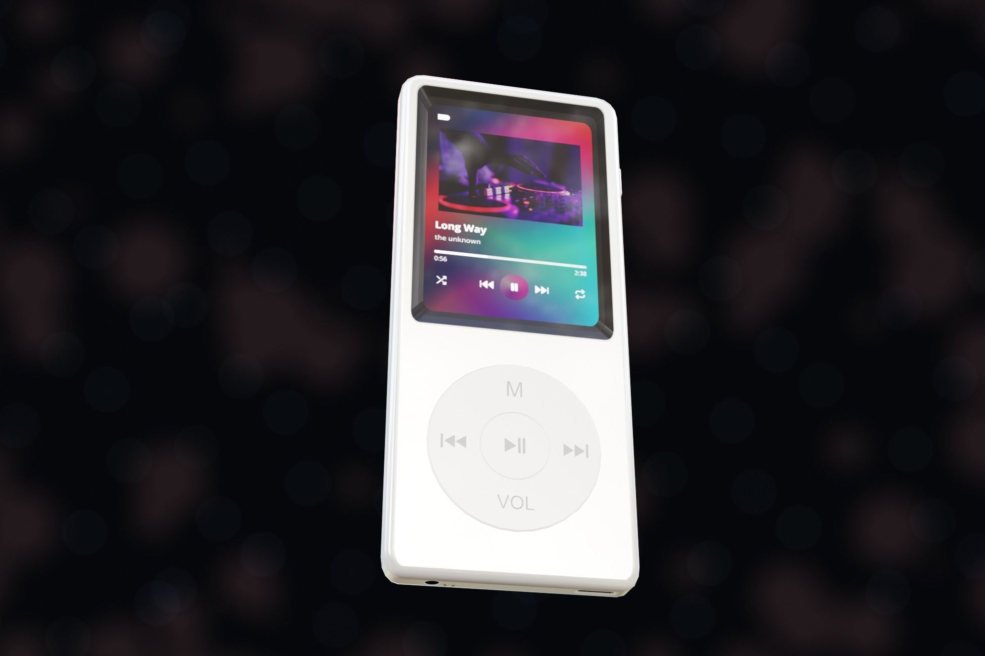 iPod Music Player Low-poly 3D model_50
