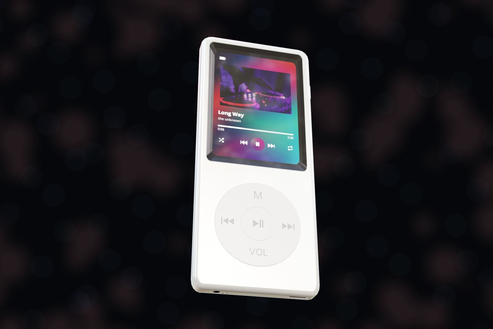 iPod Music Player Low-poly 3D model_26