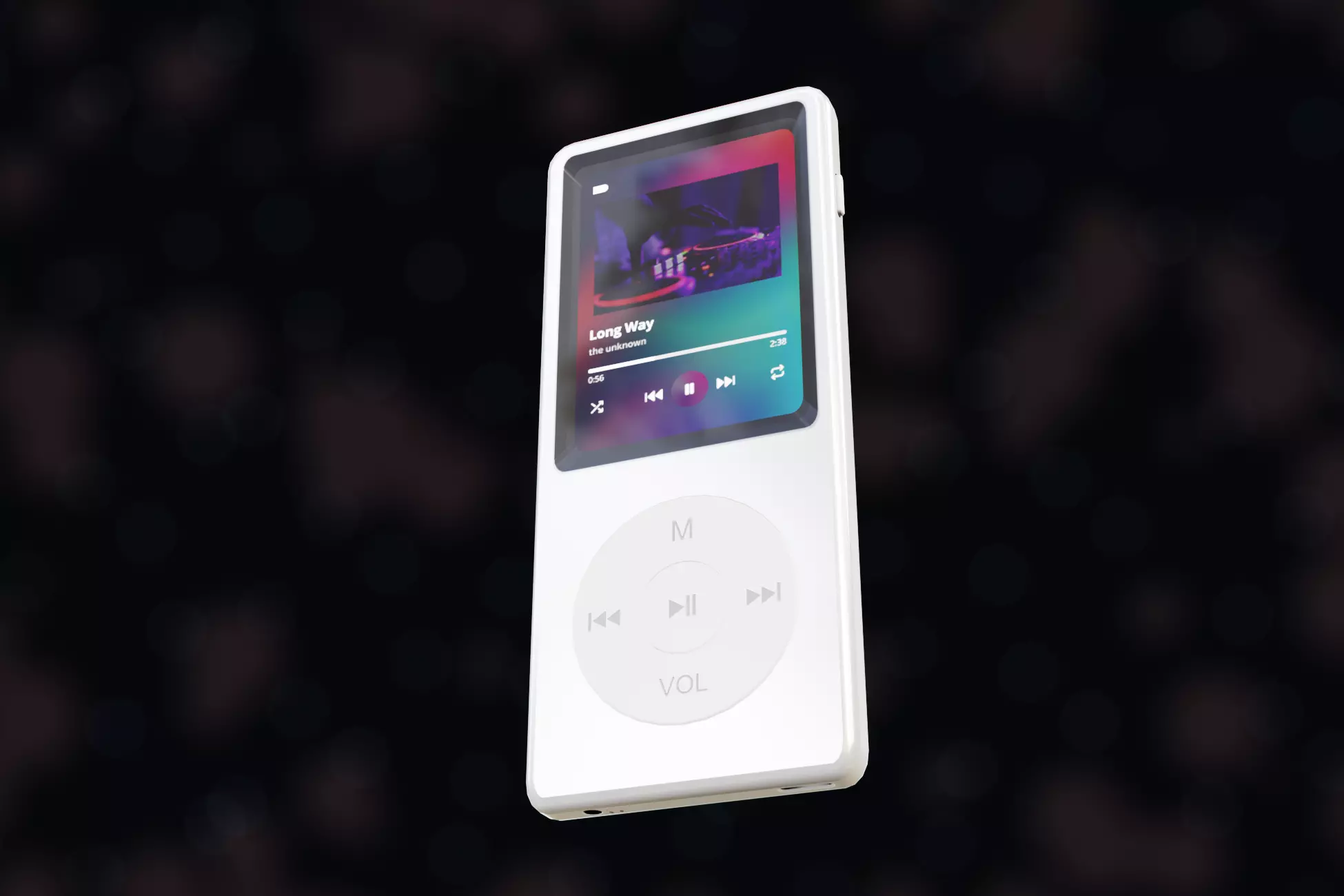 iPod Music Player Low-poly 3D model_0