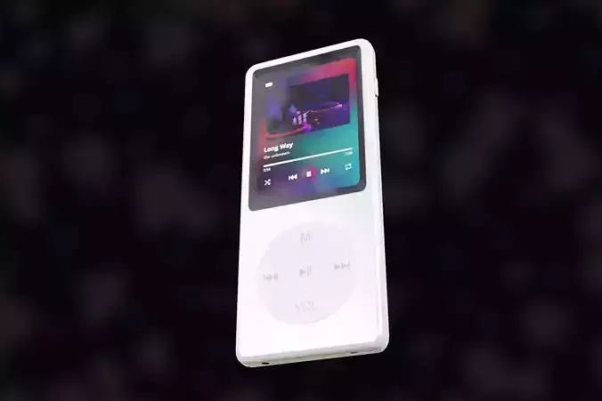 iPod Music Player Low-poly 3D model