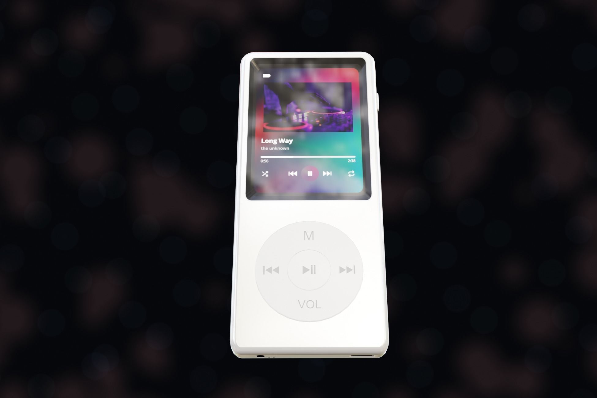 iPod Music Player Low-poly 3D model_24