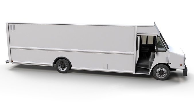 Freightliner P1200 step van Low-poly 3D model 7