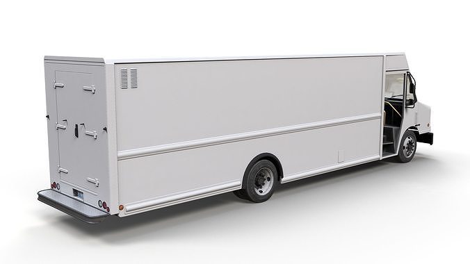 Freightliner P1200 step van Low-poly 3D model 6