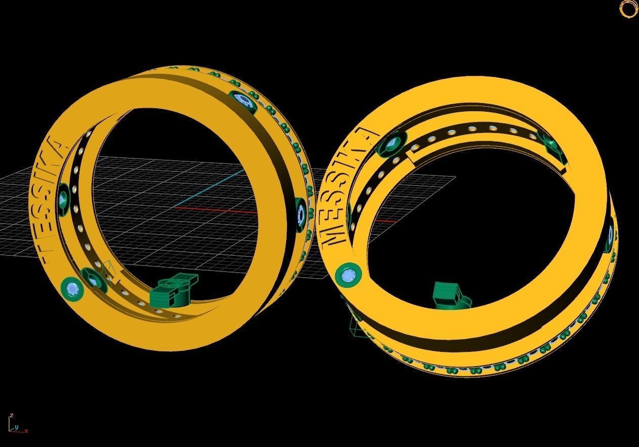 ring sliding stone mesika 3D print model_2