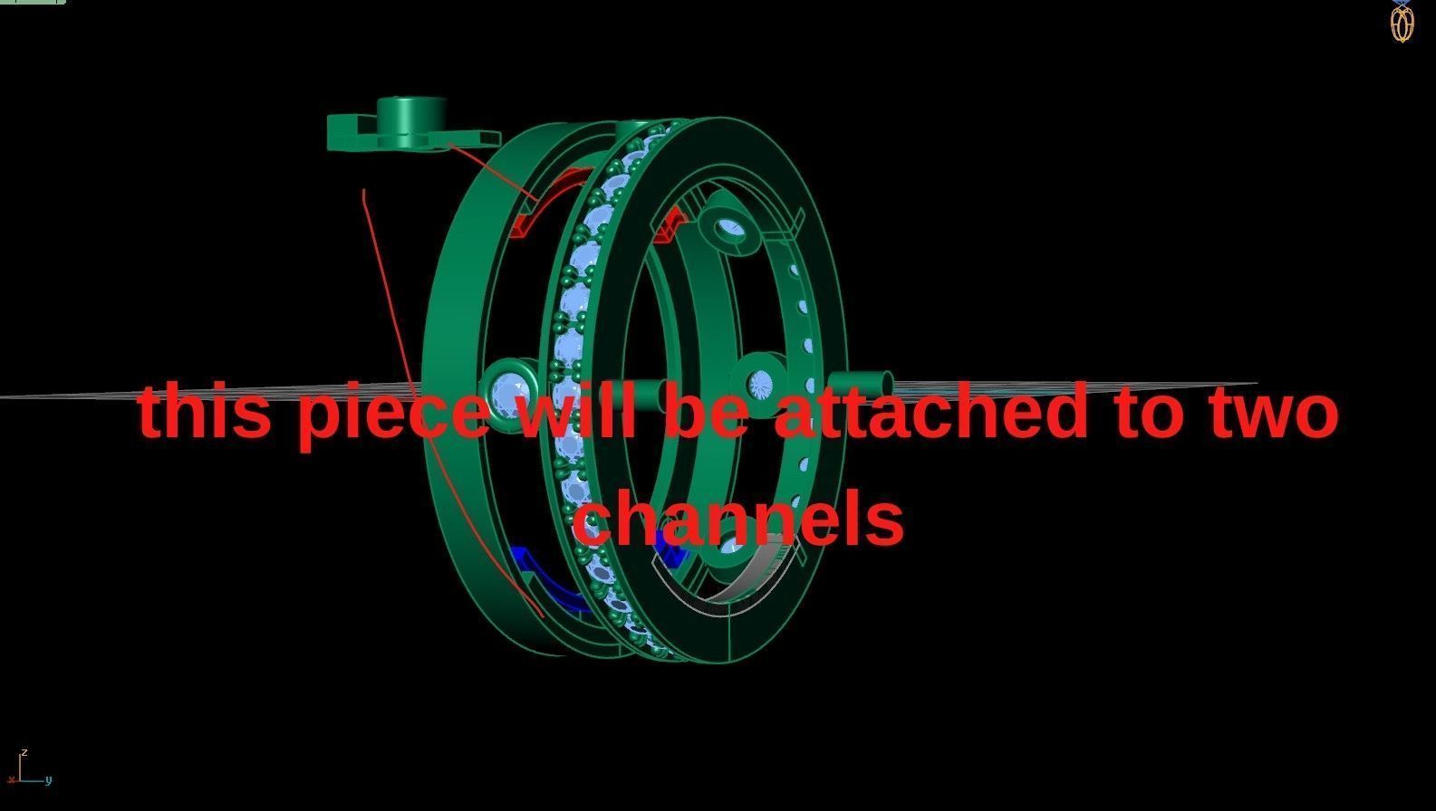 ring sliding stone mesika 3D print model_6