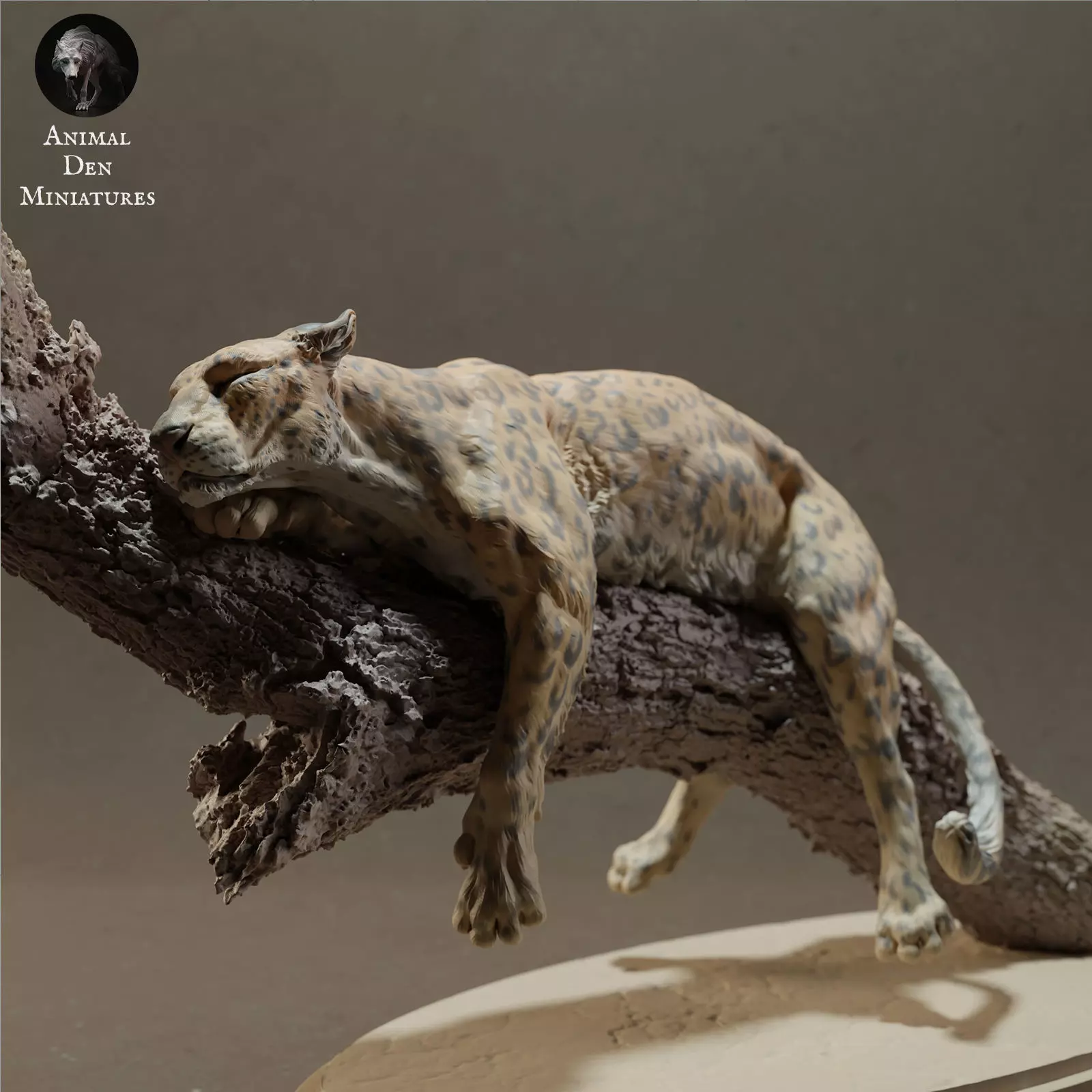 Leopard on a Tree 3D print model_0