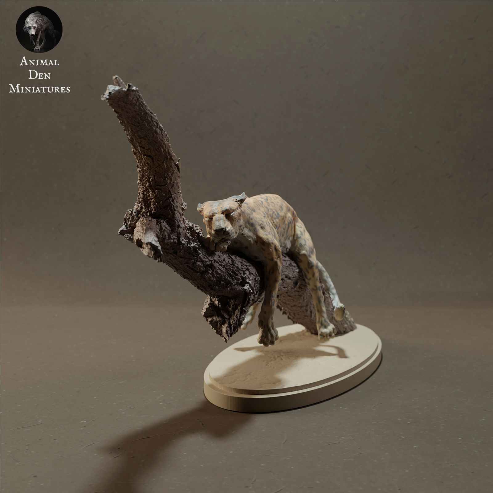 Leopard on a Tree 3D print model_2