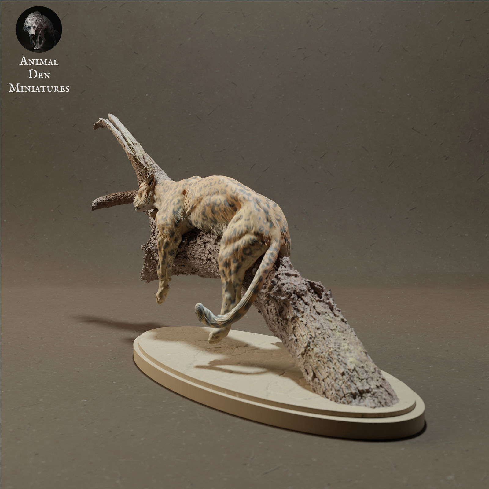 Leopard on a Tree 3D print model_4