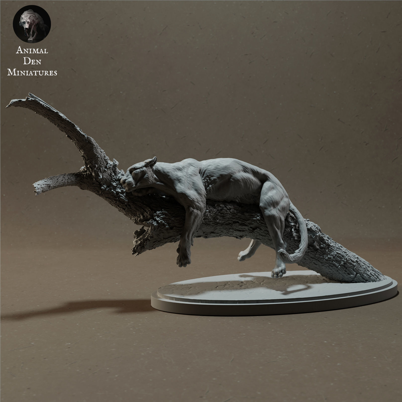 Leopard on a Tree 3D print model_5