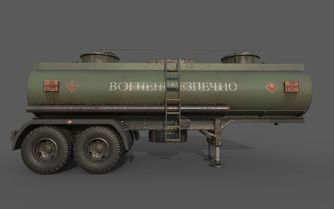 Fuel Semi-Trailer 3D model 3