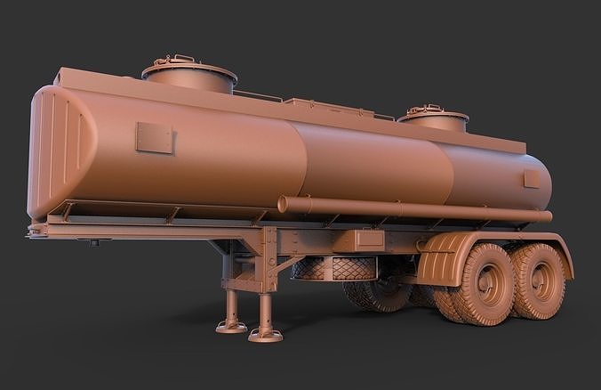 Fuel Semi-Trailer 3D model 6