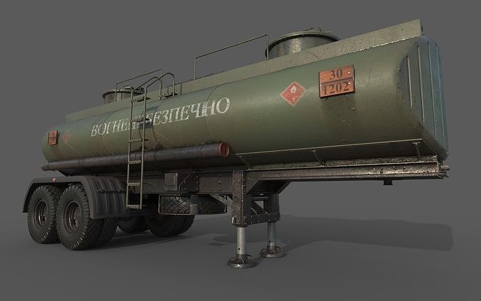 Fuel Semi-Trailer 3D model 2