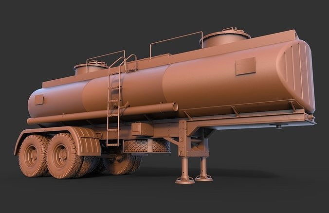 Fuel Semi-Trailer 3D model 7