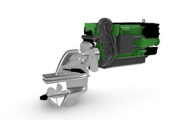 Engine Volvo-Penta 340 HP 3D print model_1