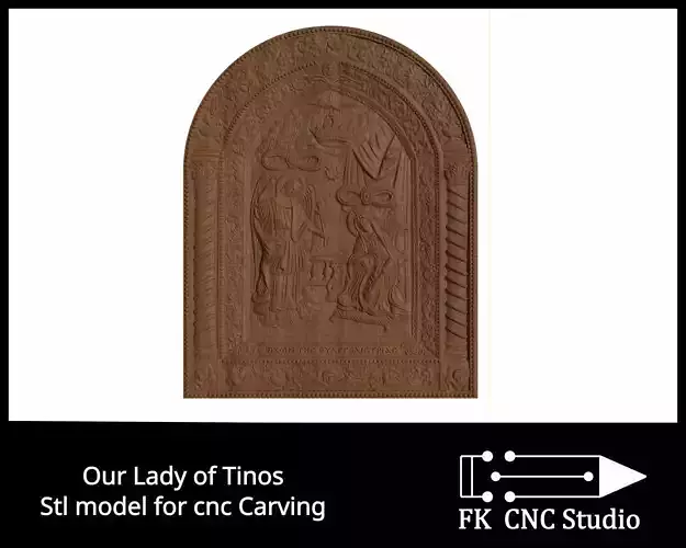 Our Lady of Tinos - model for cnc carving