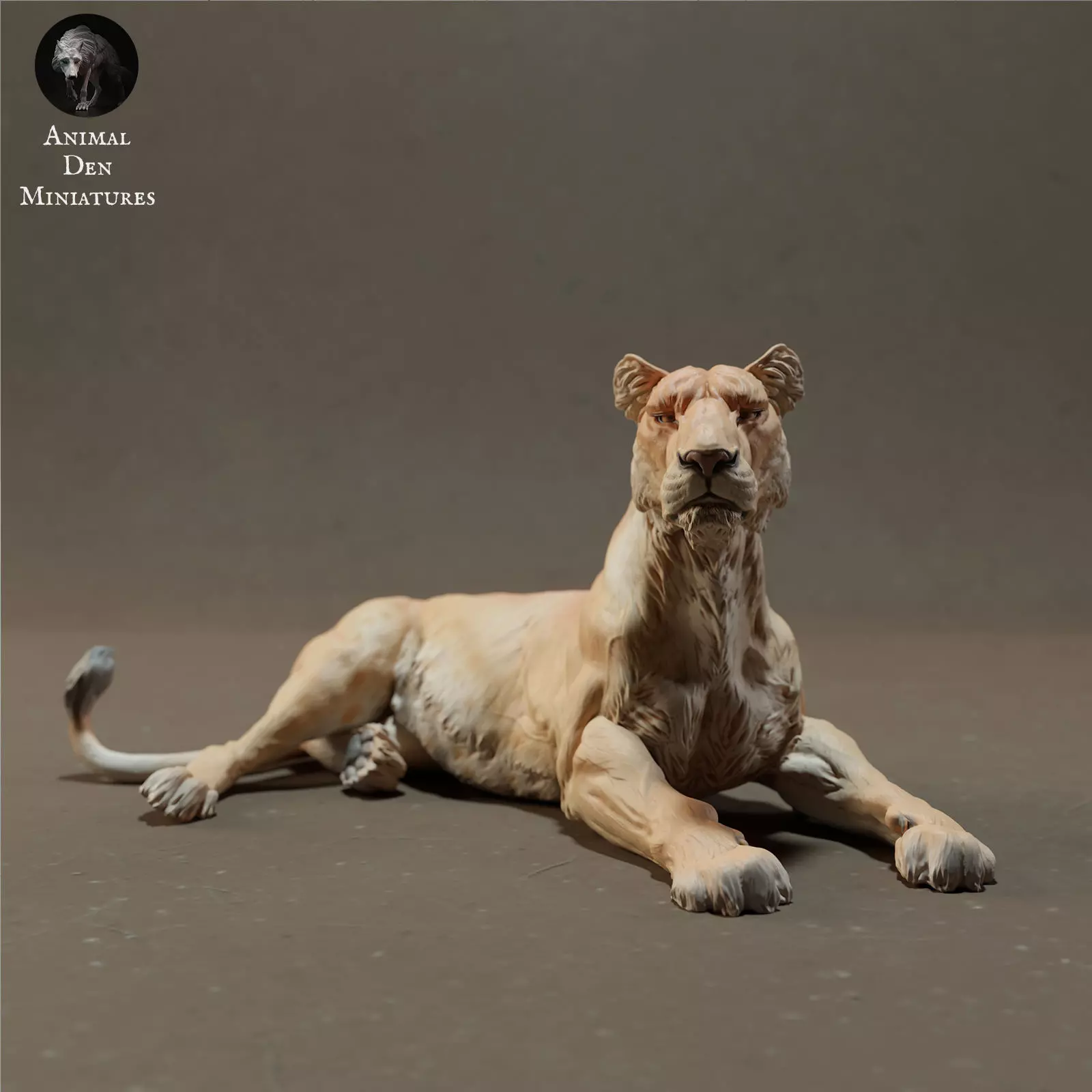 Lioness Lying 3D print model_0