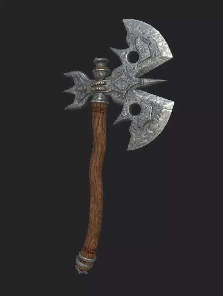 Fantasy Style War Axe Free 3D model