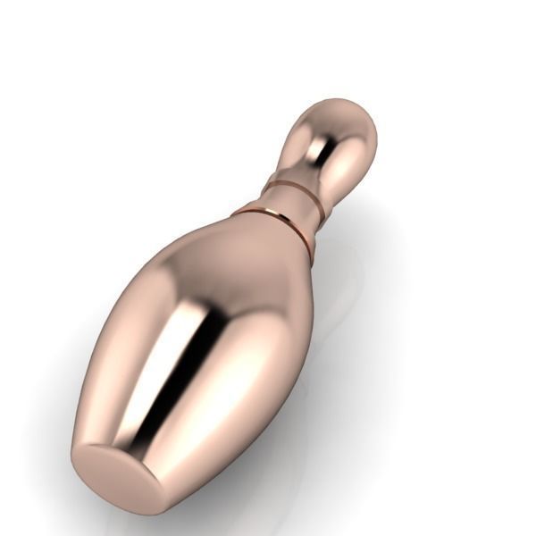 3D Diamond Bowling Pin Charm 3D print model_9