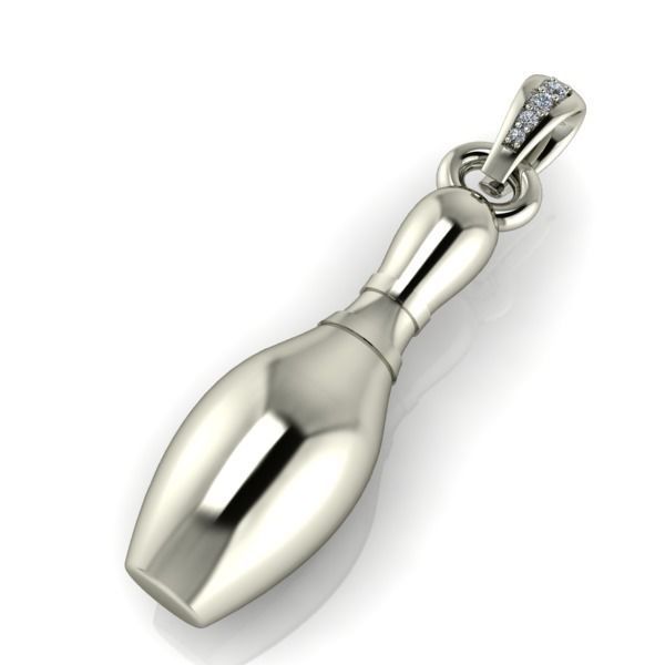 3D Diamond Bowling Pin Charm 3D print model_29
