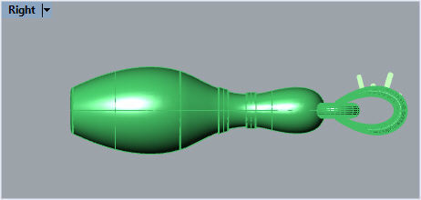 3D Diamond Bowling Pin Charm 3D print model_40