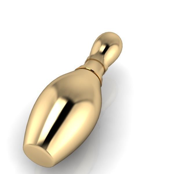 3D Diamond Bowling Pin Charm 3D print model_7
