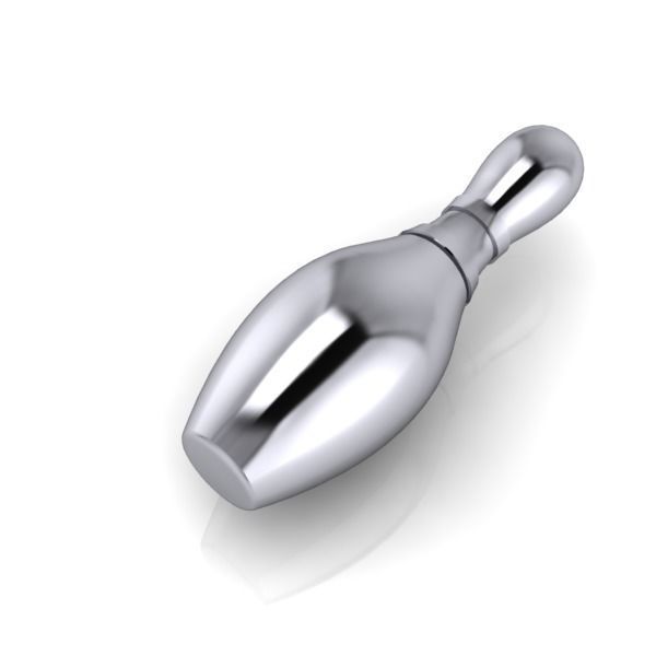 3D Diamond Bowling Pin Charm 3D print model_18