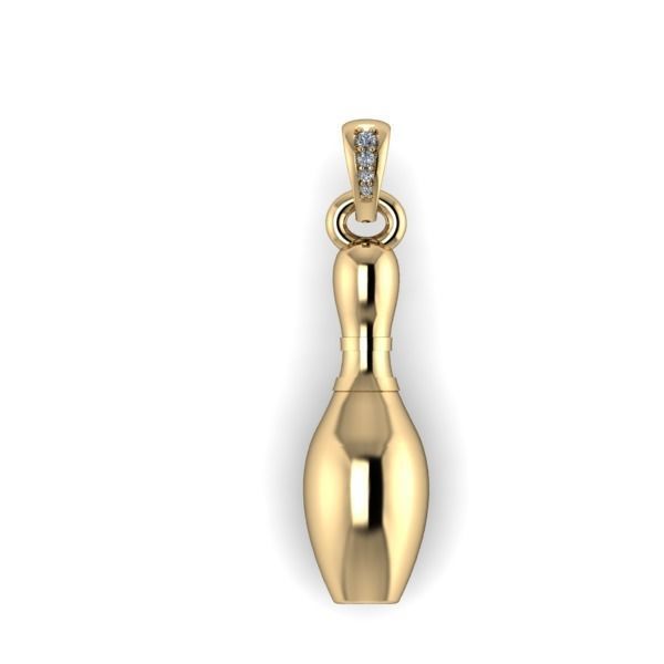 3D Diamond Bowling Pin Charm 3D print model_23