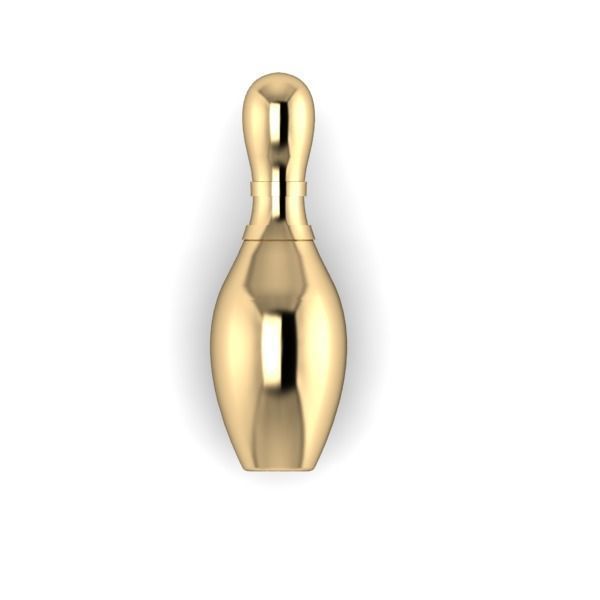 3D Diamond Bowling Pin Charm 3D print model_6