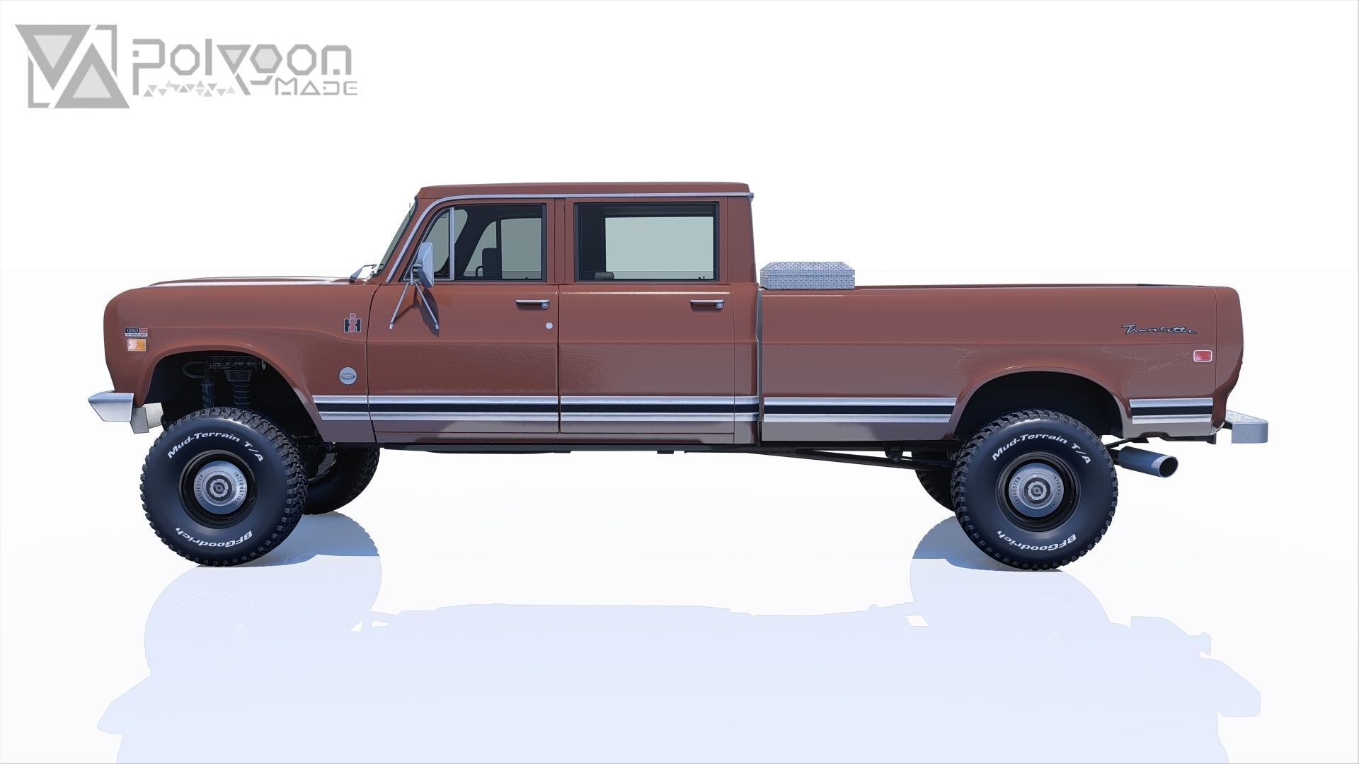 International Haervester Travelette Crew Cab Full Interior 3D model_13