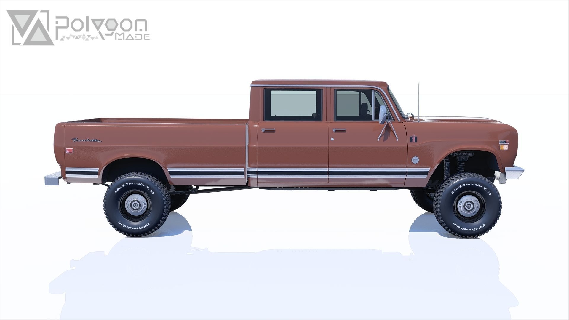 International Haervester Travelette Crew Cab Full Interior 3D model_24