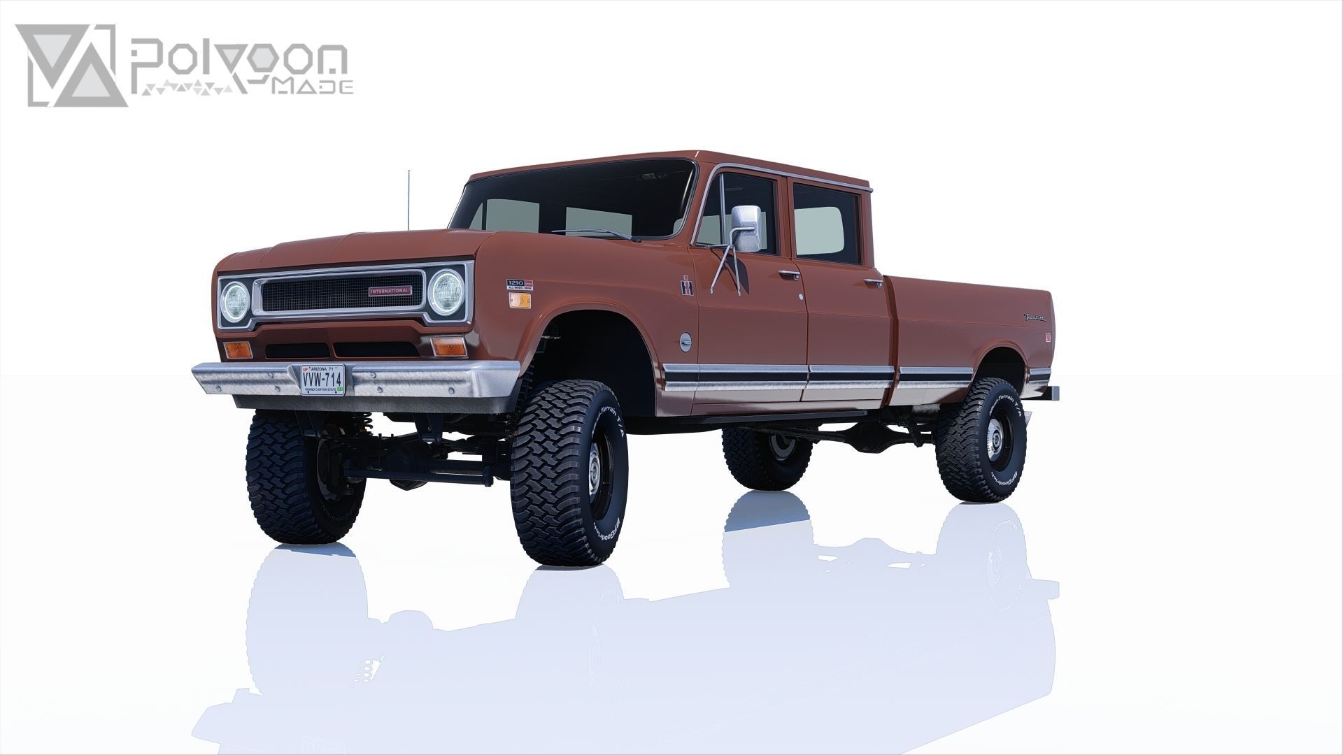 International Haervester Travelette Crew Cab Full Interior 3D model_8